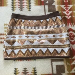 Double Zero size S sequin mini skirt